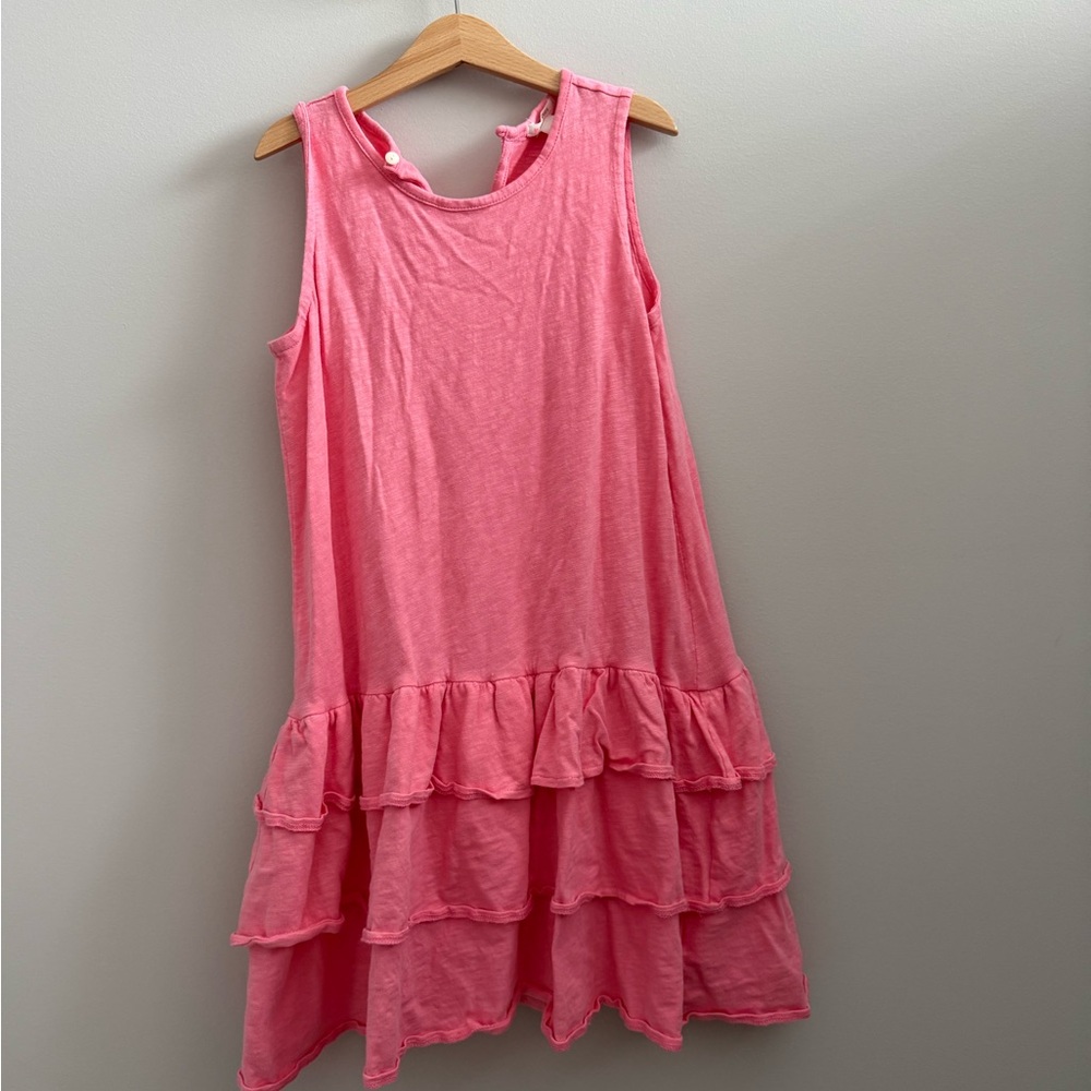 Crewcuts Dropwaist Pink Sleeveless Ruffle Dress